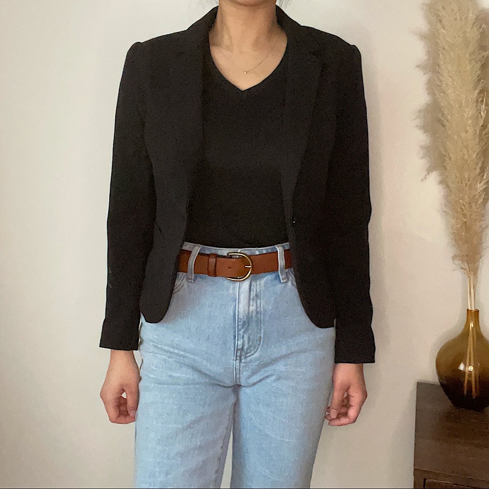 H&M Black Blazer w/ Red Lining